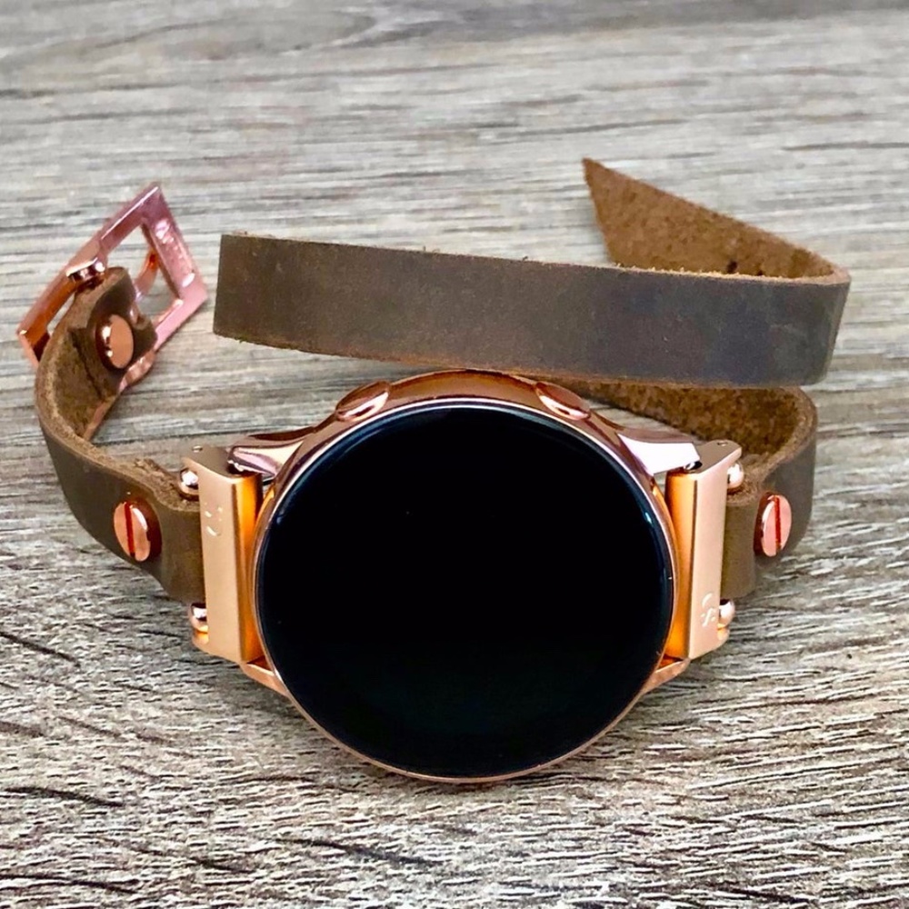 Rustic Brown Leather Galaxy 42mm Watch Bracelet